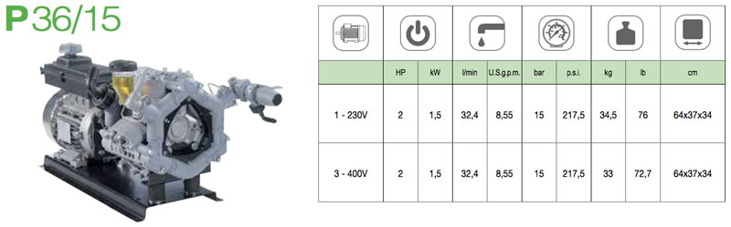 Насос Comet MTP P 36/15 MNF 230V 2PL 50HZ 2 HP