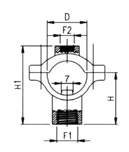 Крепление форсунки на трубу Geoline 20 мм 1/4 "F