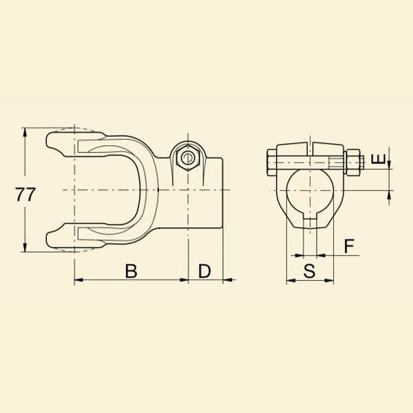 Вилка кардана 2c H30