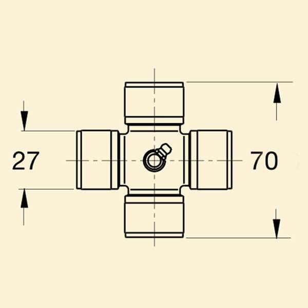 Хрестовина кардана 3с 27x70