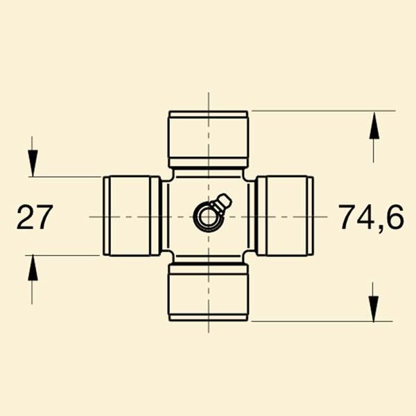 Хрестовина кардана 4с 27*74,6