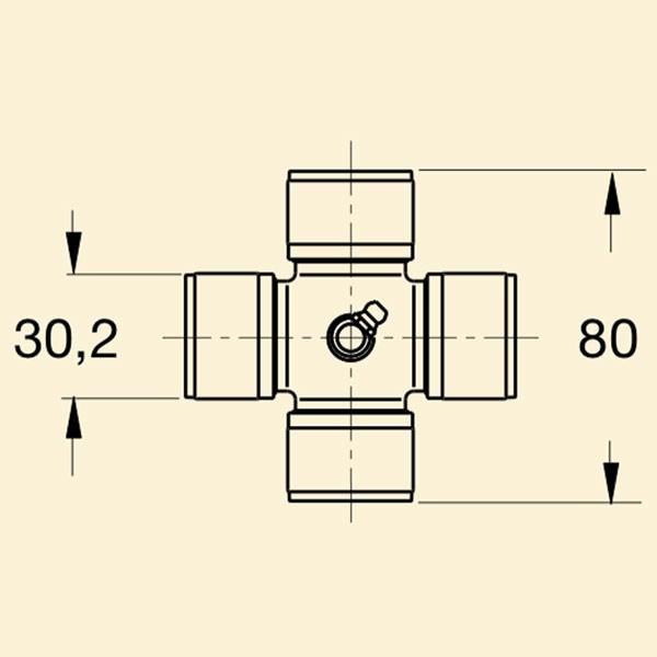 Хрестовина кардана 5с 30,2*80
