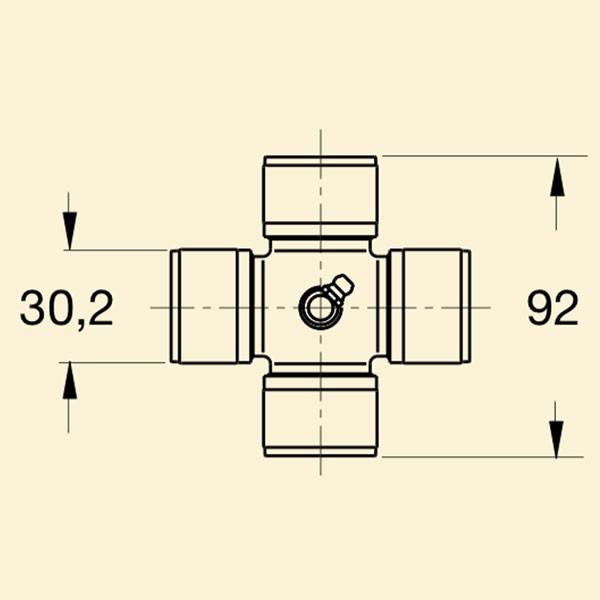 Хрестовина кардана 6с 30,2x92